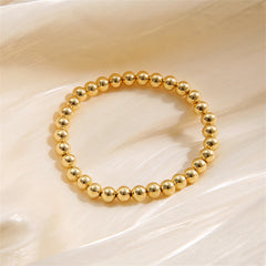 18K Gold-Plated Bead Stretch Bracelet