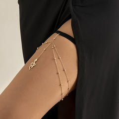 18K Gold-Plated Snake Layered Leg Chain