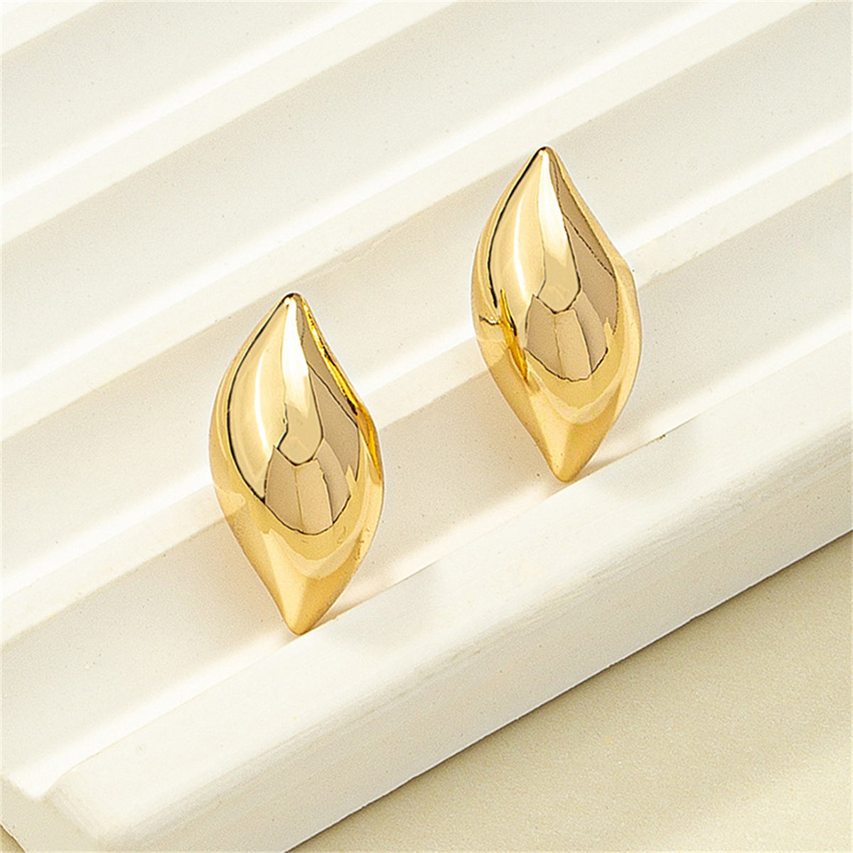 18K Gold-Plated Drop Stud Earrings