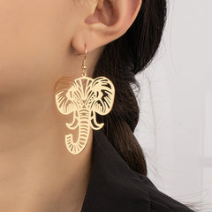 18K Gold-Plated Elephant Drop Earrings