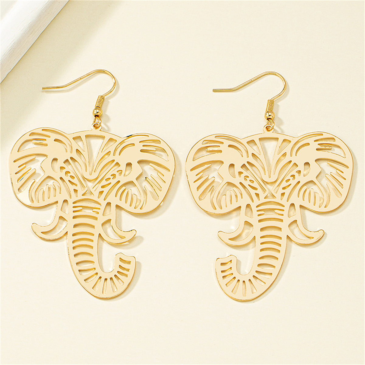 18K Gold-Plated Elephant Drop Earrings