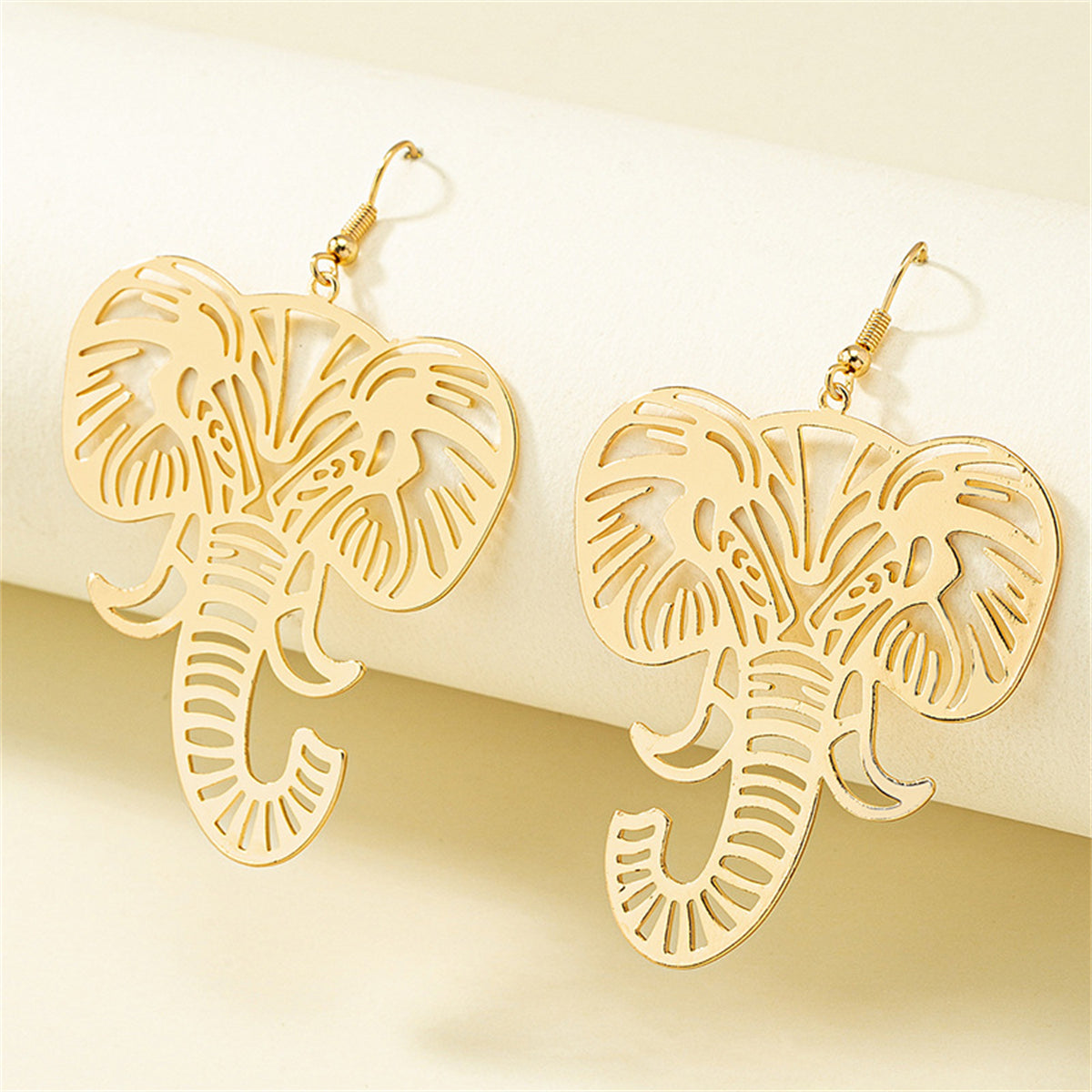 18K Gold-Plated Elephant Drop Earrings