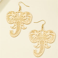 18K Gold-Plated Elephant Drop Earrings