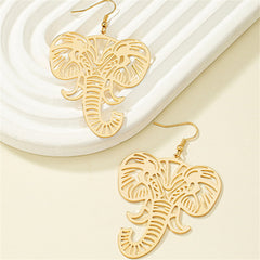 18K Gold-Plated Elephant Drop Earrings