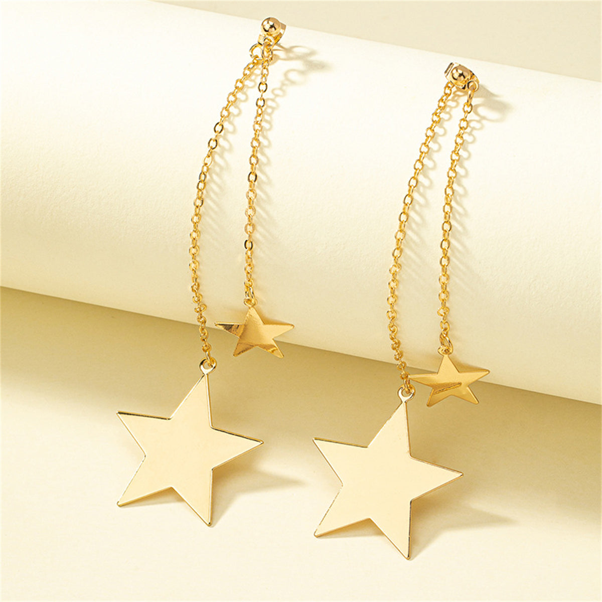 18K Gold-Plated Star Drop Earrings