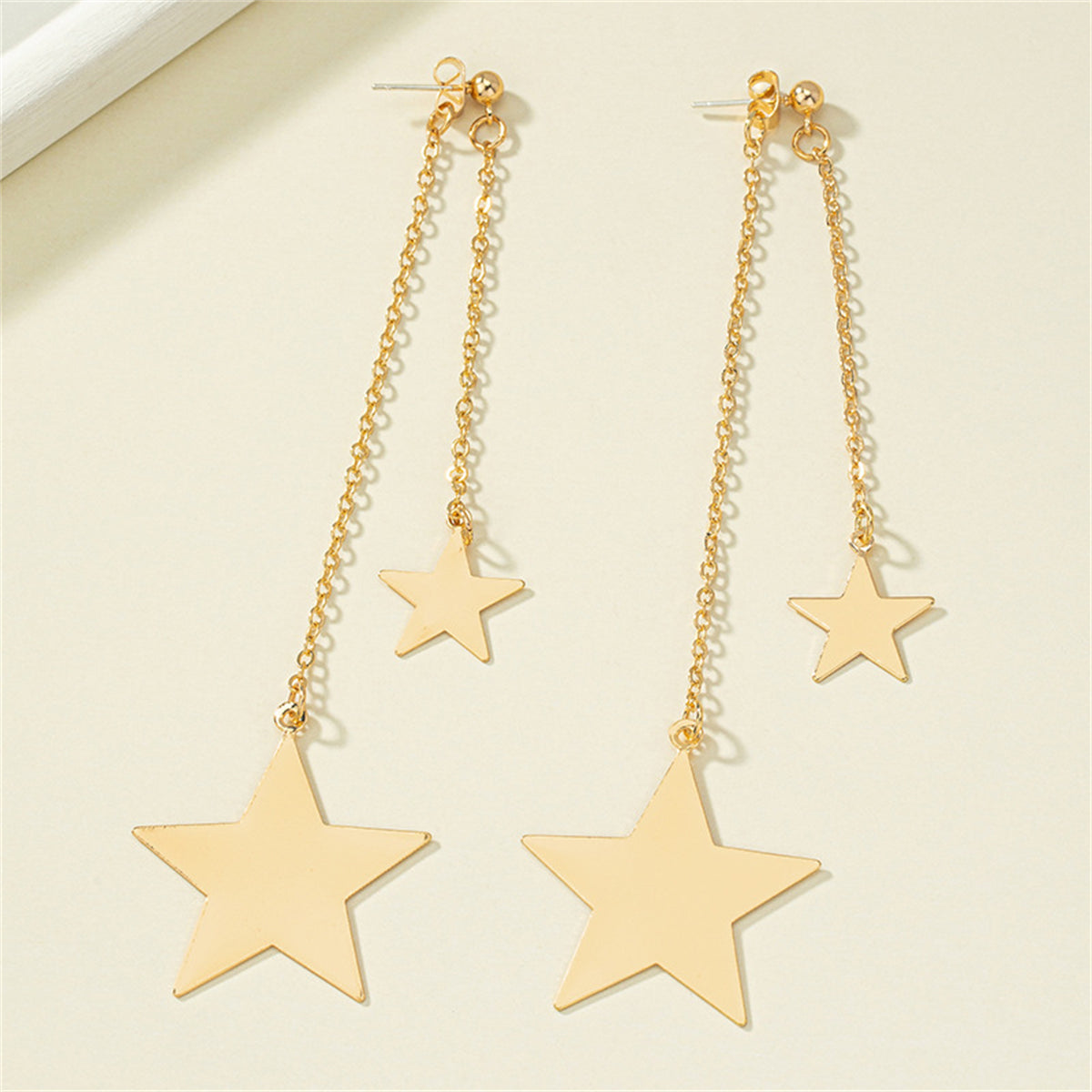 18K Gold-Plated Star Drop Earrings