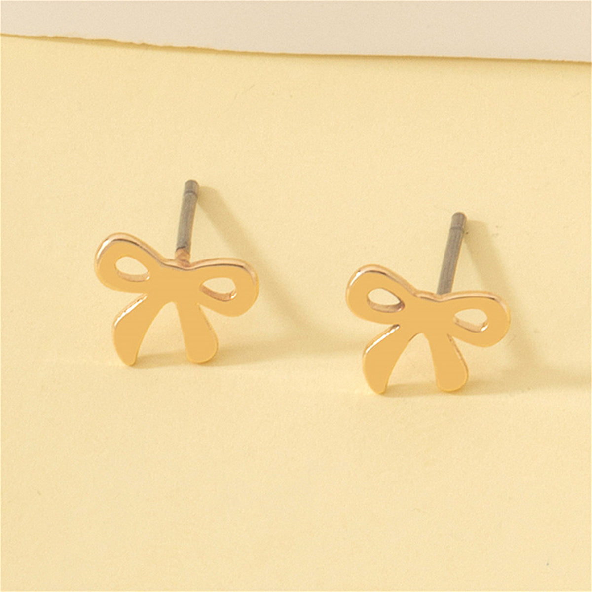 18K Gold-Plated Bow Stud Earrings