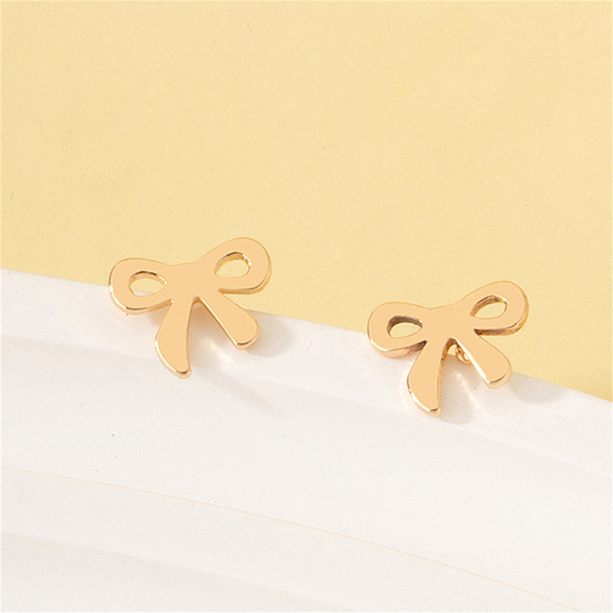 18K Gold-Plated Bow Stud Earrings