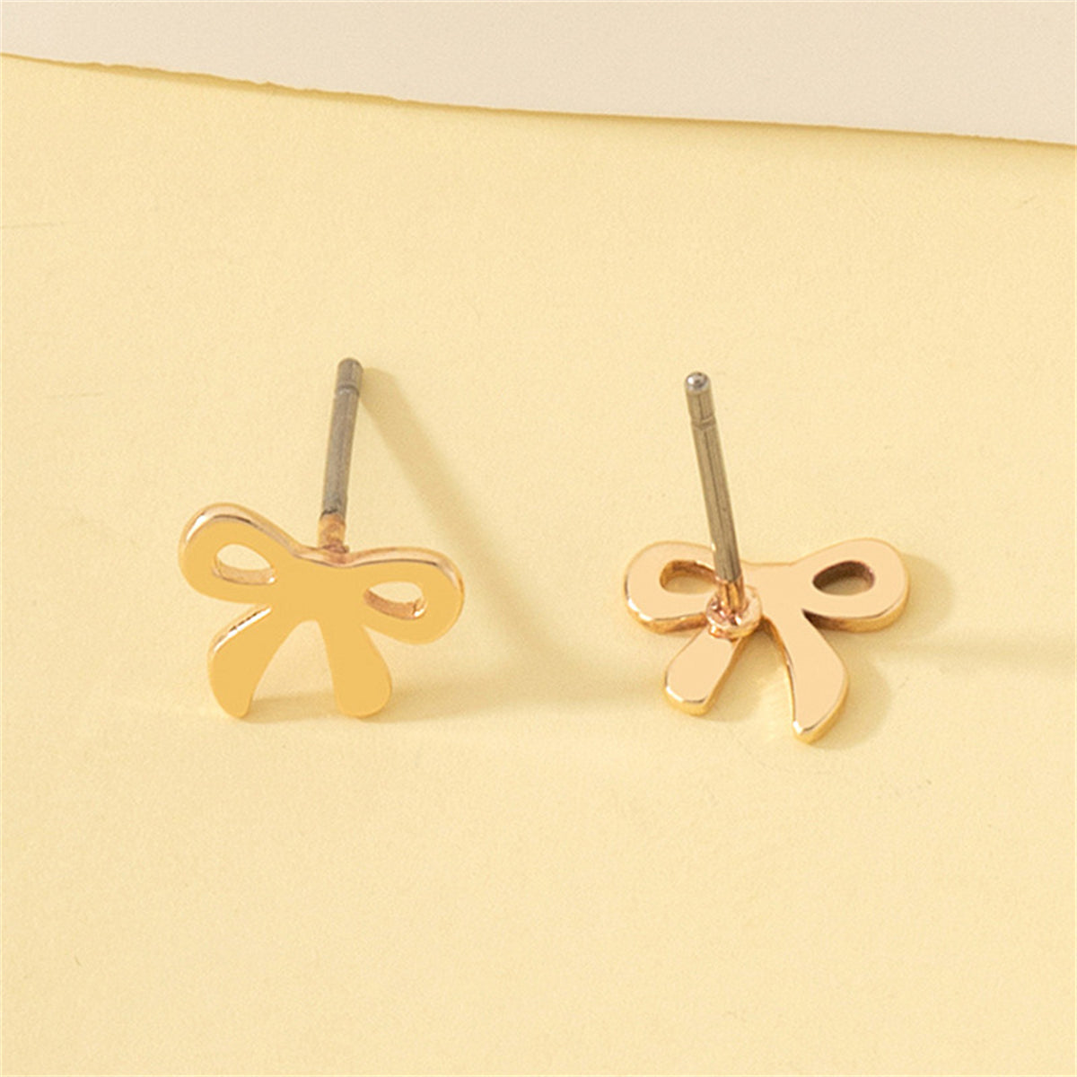 18K Gold-Plated Bow Stud Earrings