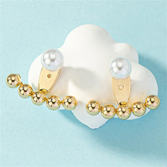 Pearl & 18K Gold-Plated Anchor Ear Jackets