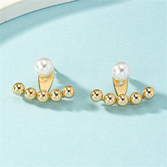 Pearl & 18K Gold-Plated Anchor Ear Jackets