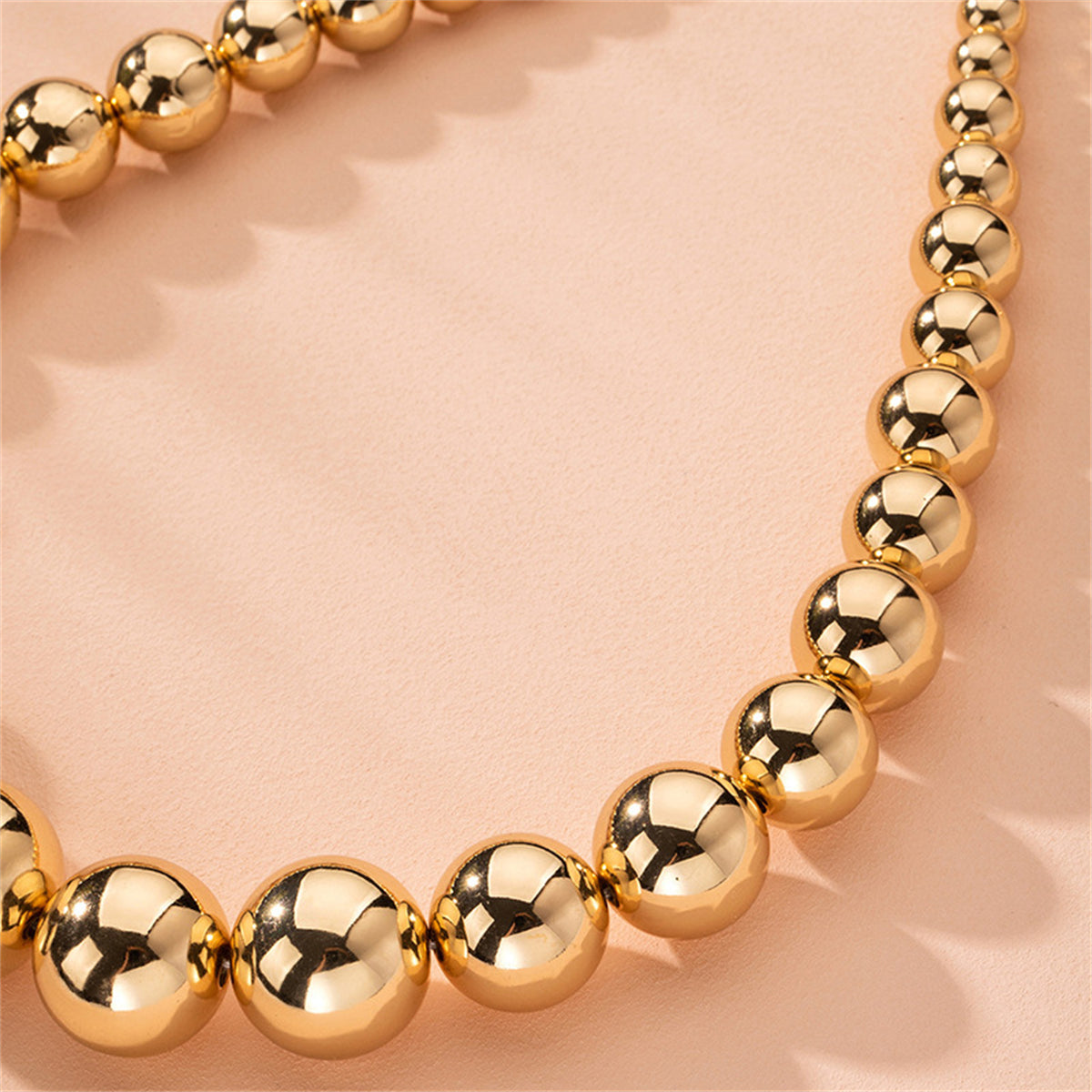 18K Gold-Plated Bead Statement Necklace