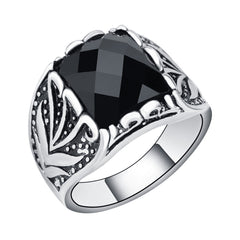 Black Square Band Ring