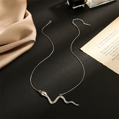 Stainless Steel Snake Bar Necklace