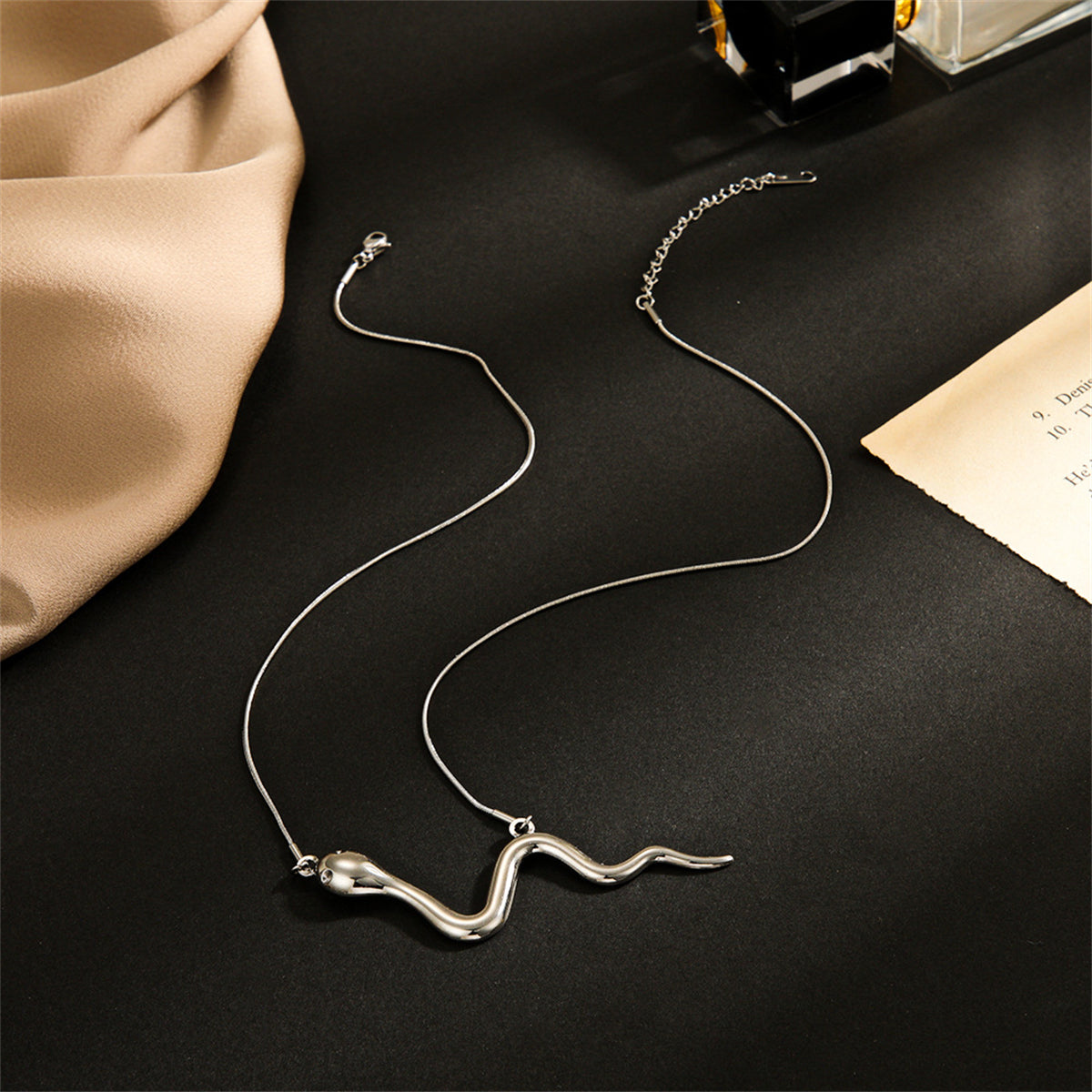 Stainless Steel Snake Bar Necklace