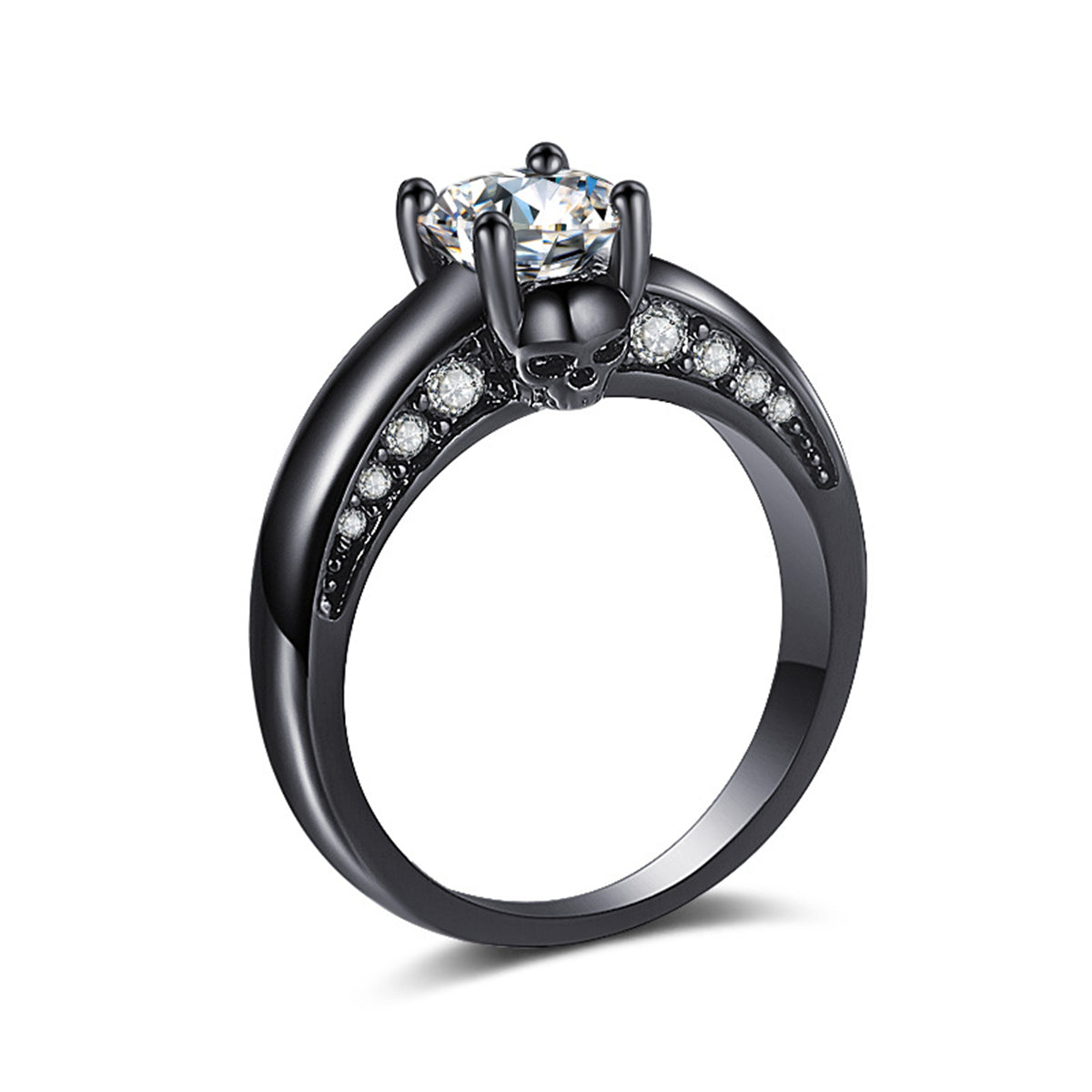 Crystal & Cubic Zirconia Skull Ring