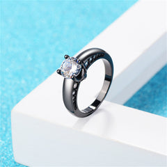 Crystal & Cubic Zirconia Skull Ring