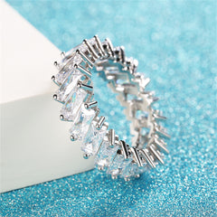 Crystal & Cubic Zirconia Baguette-Cut Band Ring