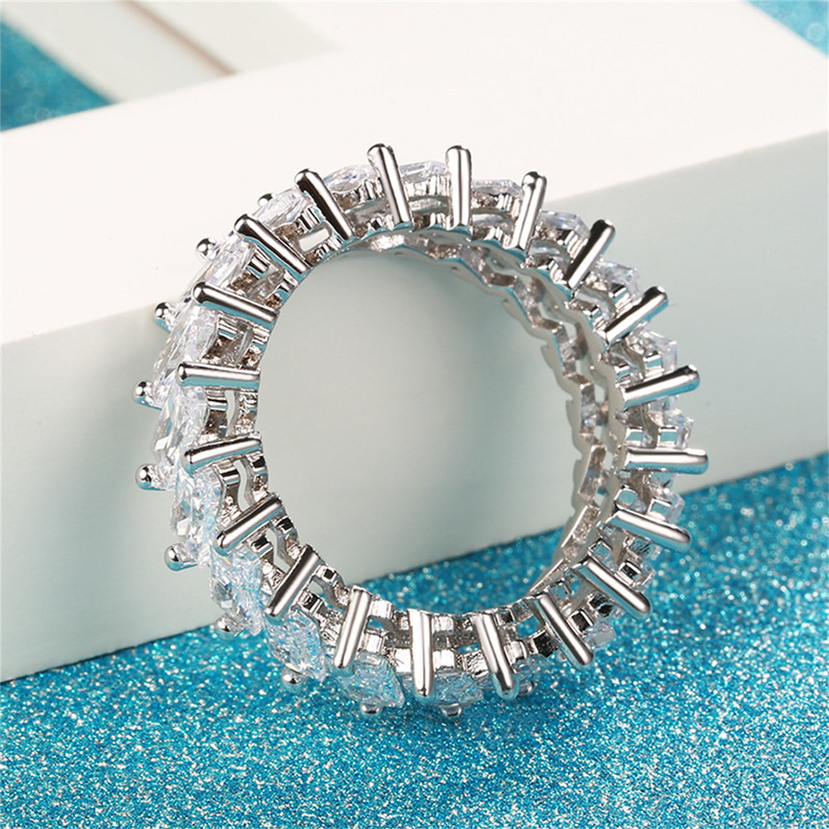 Crystal & Cubic Zirconia Baguette-Cut Band Ring