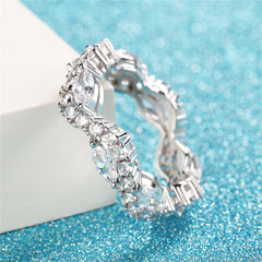 Marquise Crystal & Cubic Zirconia Twine Ring