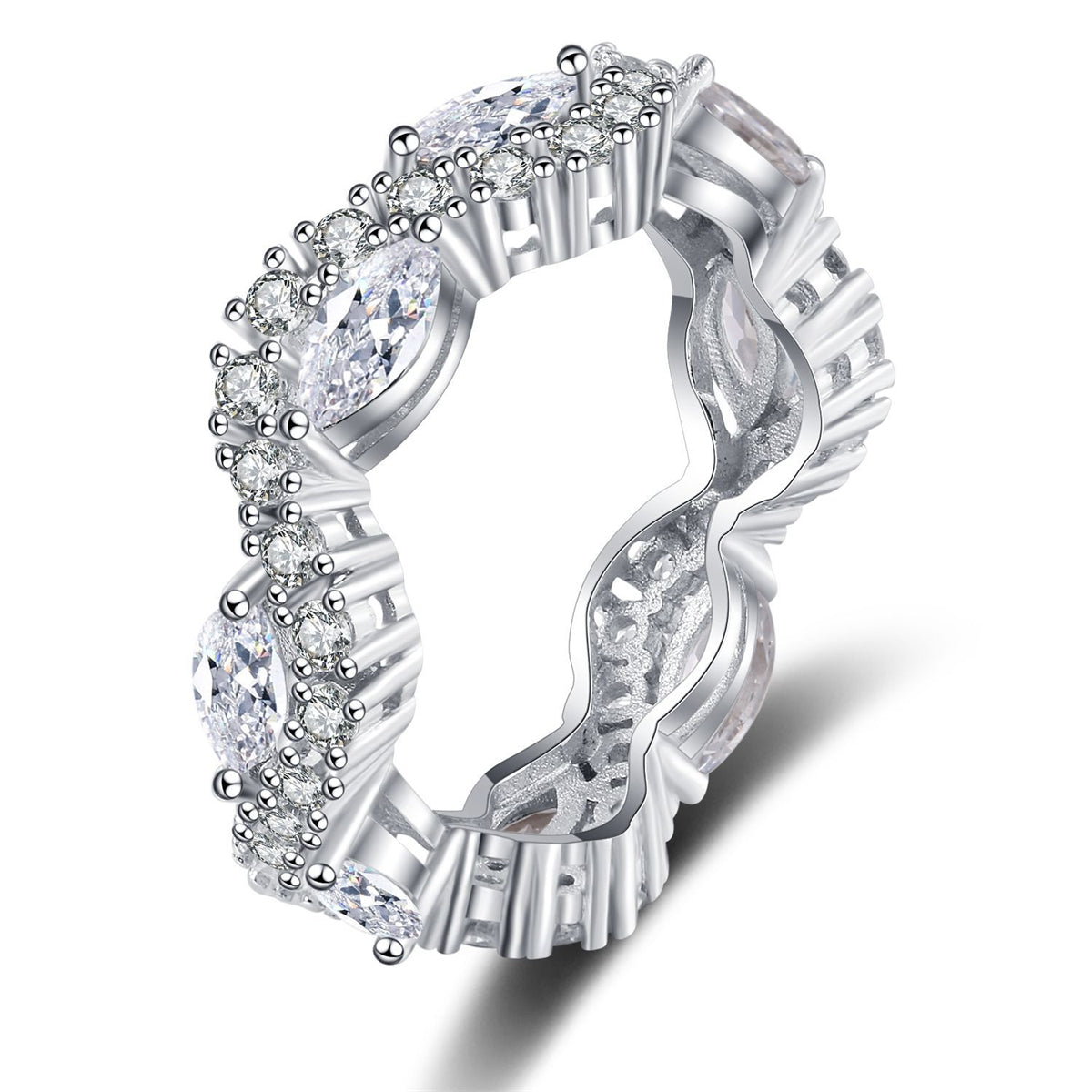 Marquise Crystal & Cubic Zirconia Twine Ring