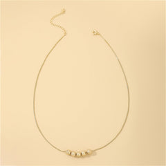 18K Gold-Plated Bead Necklace