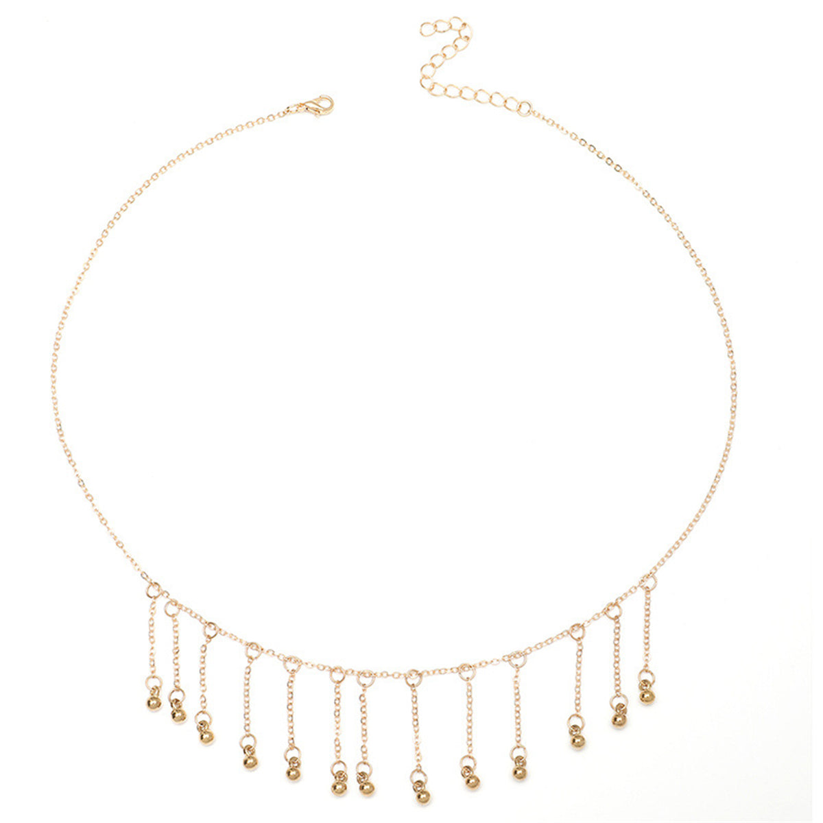 18K Gold-Plated Bead Tassel Statement Necklace