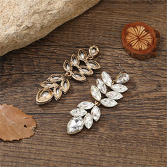 Crystal & 18K Gold-Plated Vine Drop Earrings