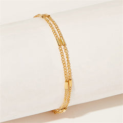 18K Gold-Plated Station Anklet