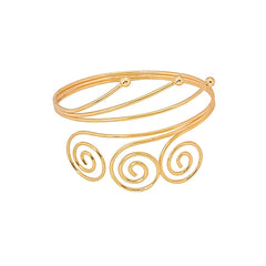 18K Gold-Plated Trip-Swirl Arm Cuff