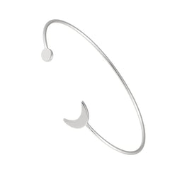 Silver-Plated Moon Arm Cuff