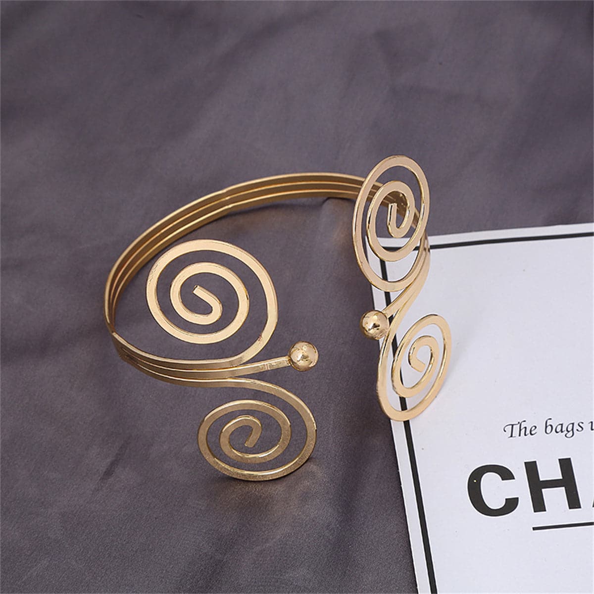 18K Gold-Plated Open Butterfly Arm Cuff