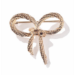 18K Gold-Plated Twine Bow Brooch