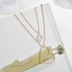 Pearl & 18K Gold-Plated Heart Pendant Necklace Set