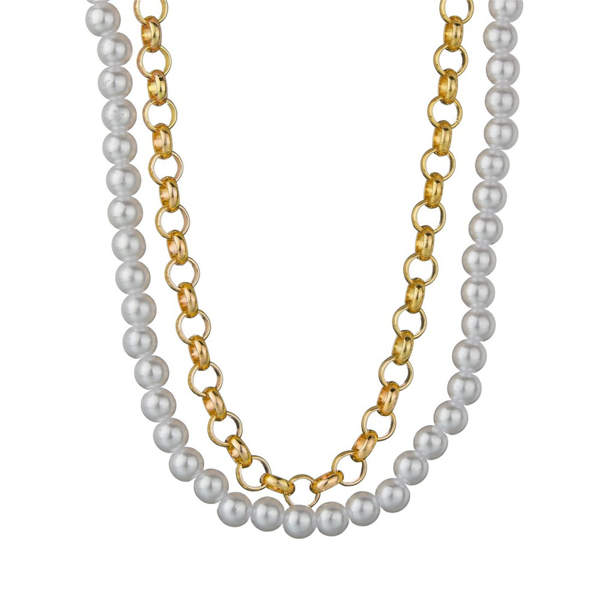 Pearl & 18K Gold-Plated Layered Choker