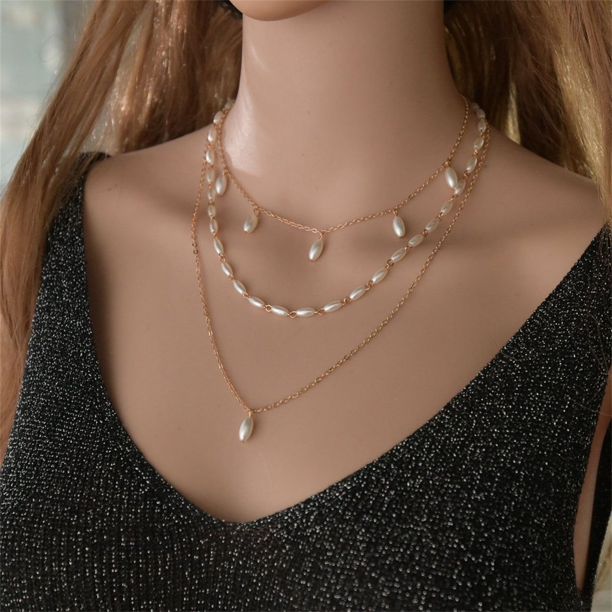 Pearl & 18K Gold-Plated Layered Necklace