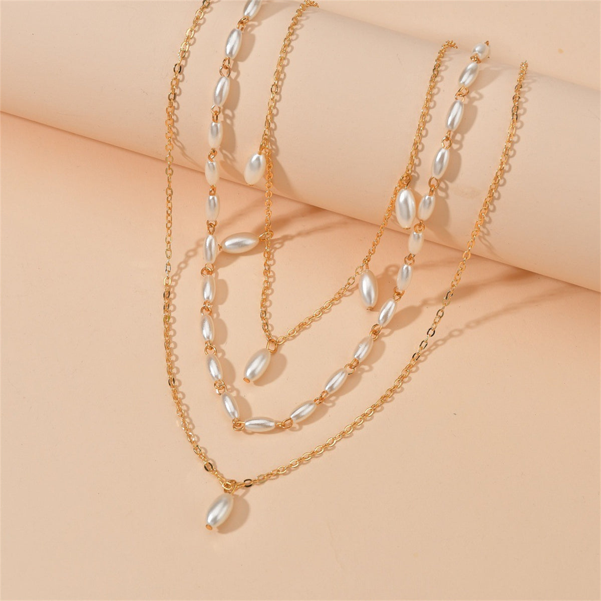 Pearl & 18K Gold-Plated Layered Necklace