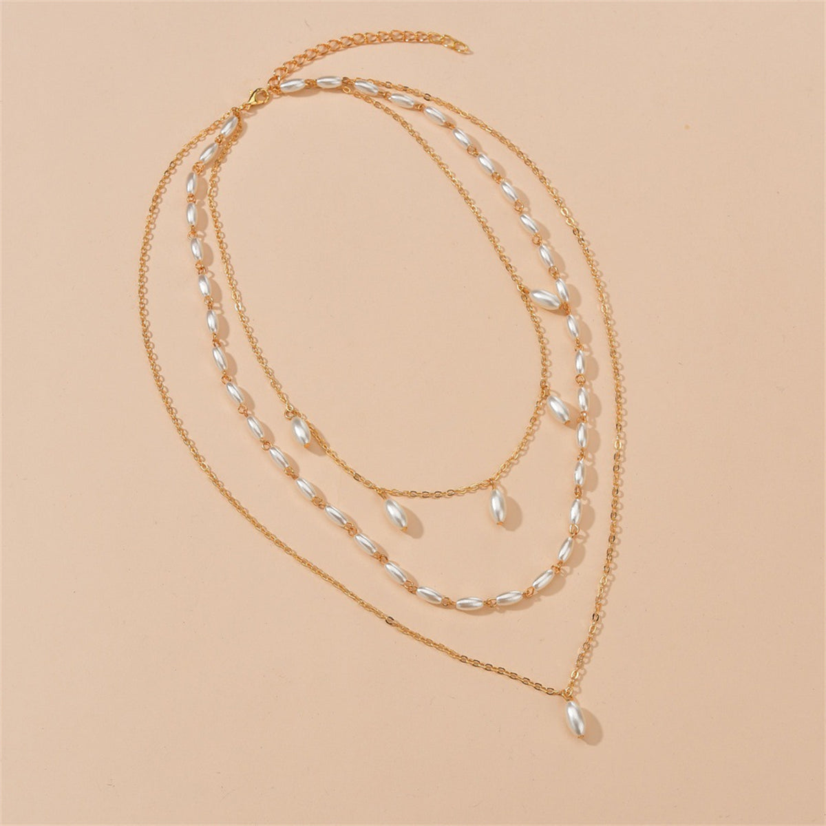 Pearl & 18K Gold-Plated Layered Necklace