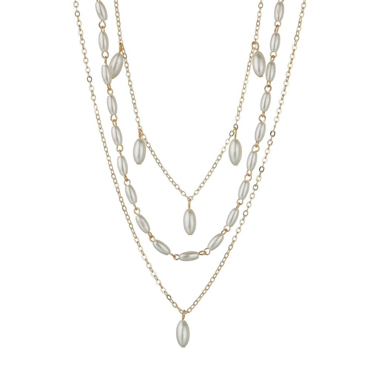 Pearl & 18K Gold-Plated Layered Necklace