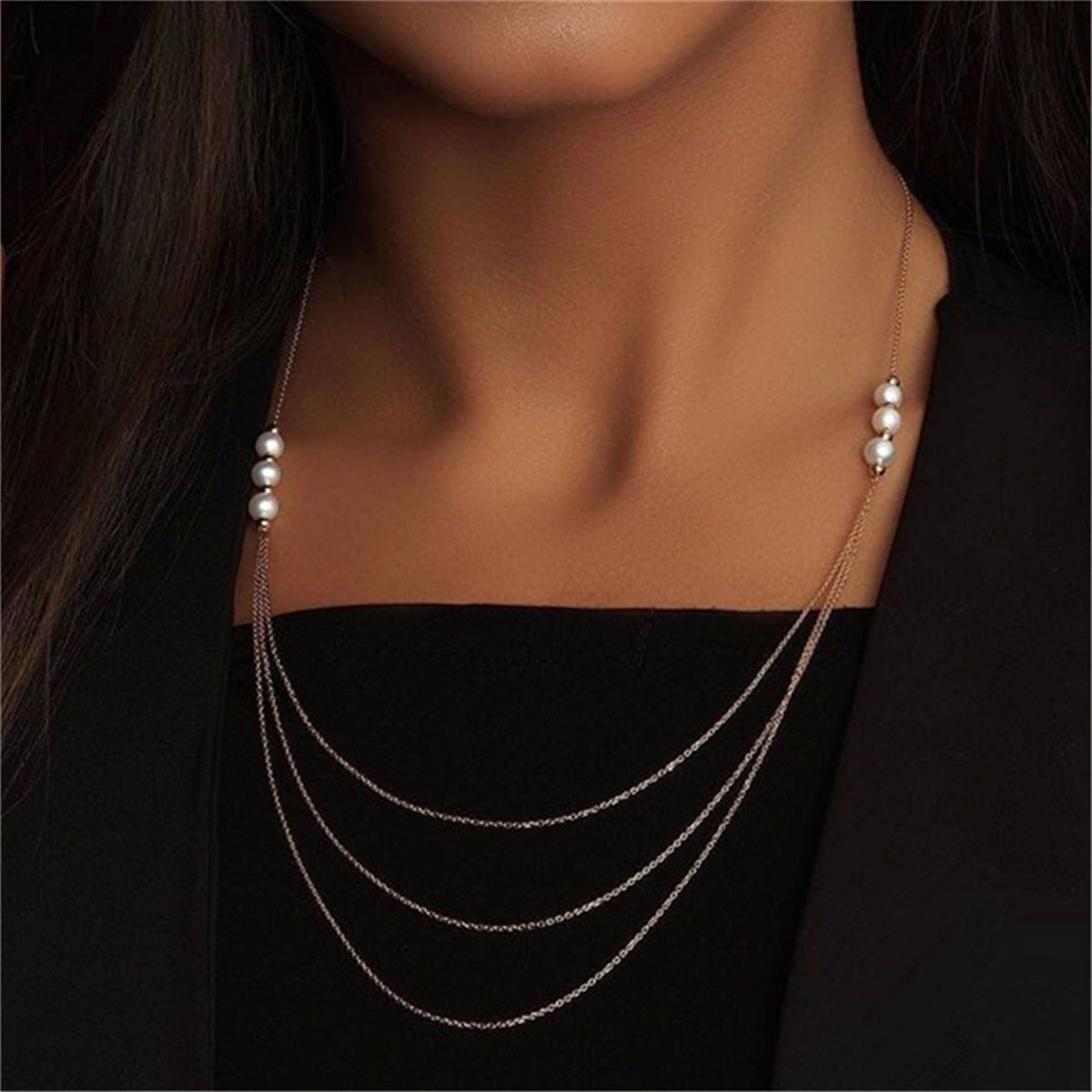 Pearl & 18K Gold-Plated Layered Necklace