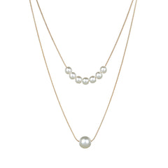 Pearl & 18K Gold-Plated Beaded Layered Necklace