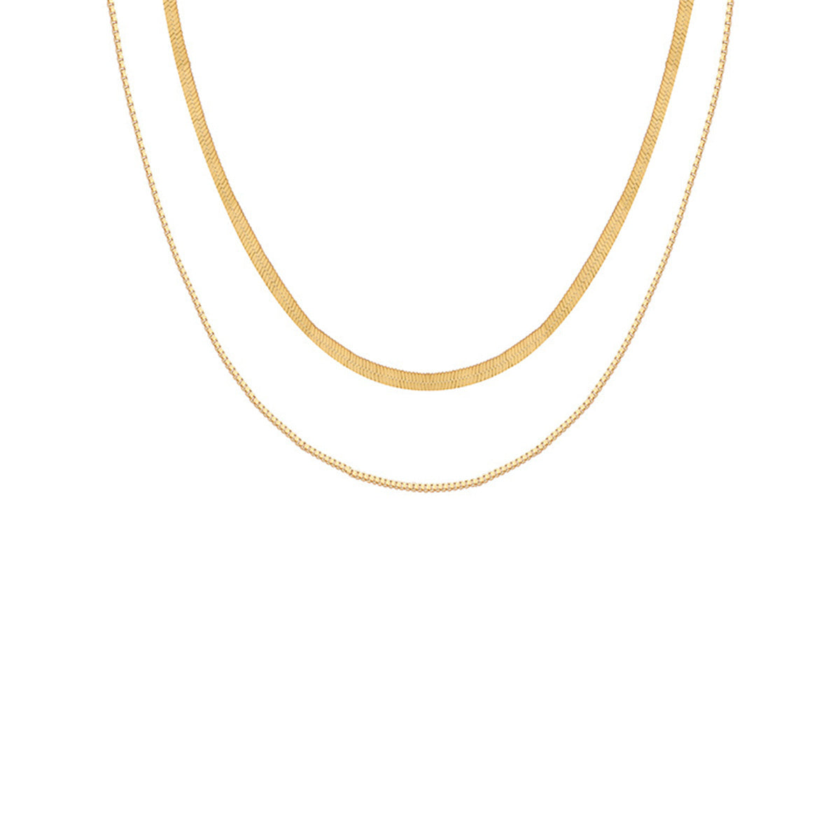 18K Gold-Plated Snake Chain Layered Necklace