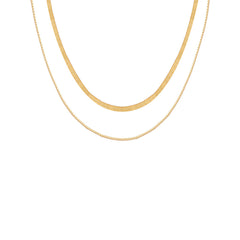 18K Gold-Plated Snake Chain Layered Necklace