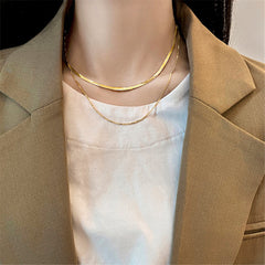 18K Gold-Plated Snake Chain Layered Necklace