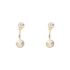 Crystal & 18K Gold-Plated Duo Ear Jackets