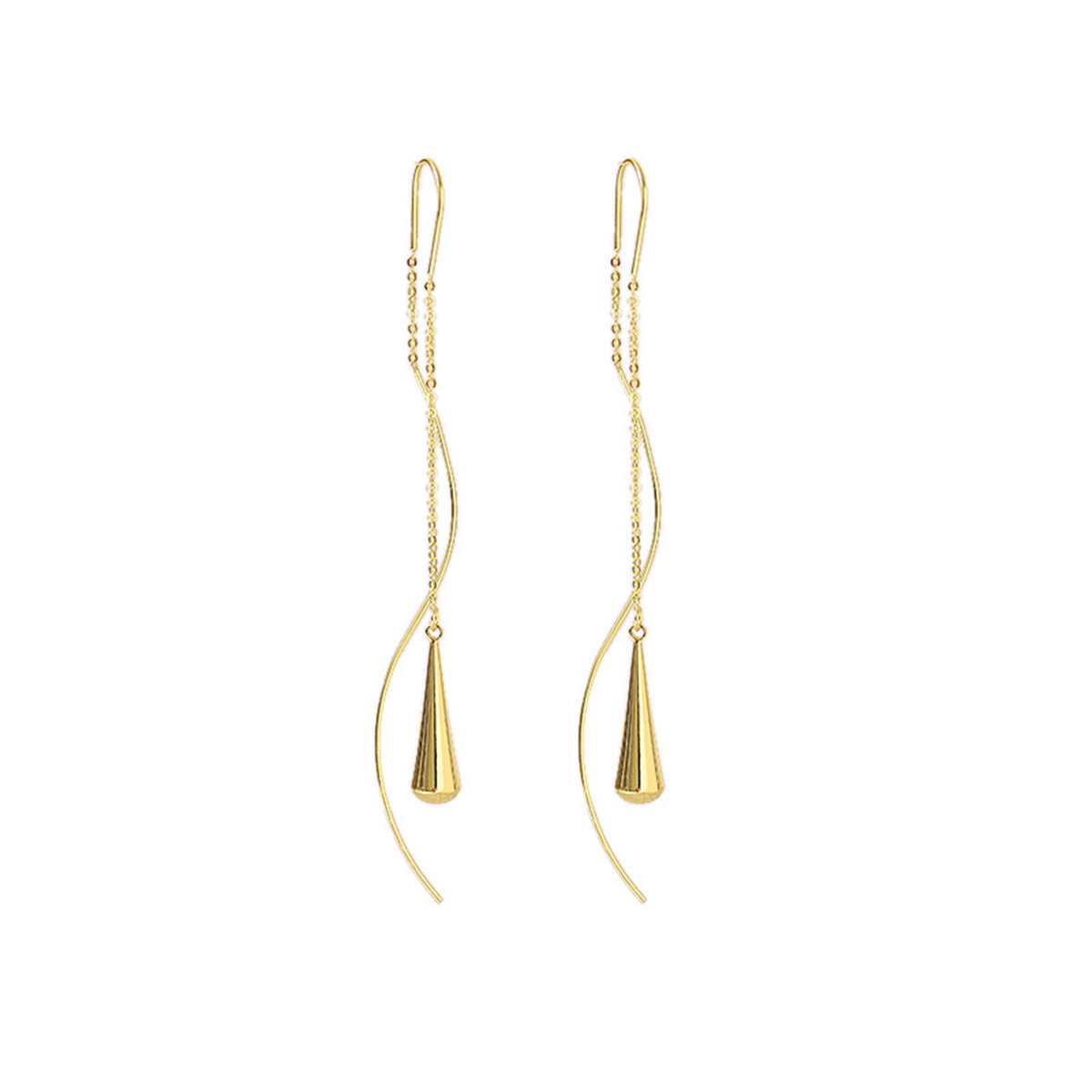 18K Gold-Plated Threader Drop Earrings