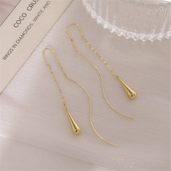 18K Gold-Plated Threader Drop Earrings