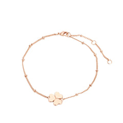 18k Rose Gold-Plated Clover Station Bracelet - streetregion