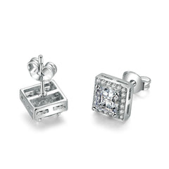 Crystal & Cubic Zirconia Hola Square Stud Earrings