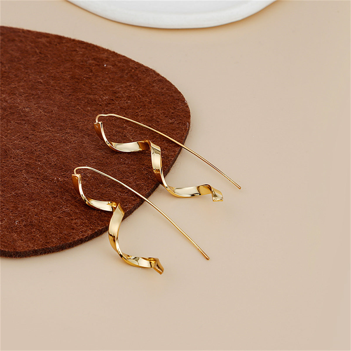 18K Gold-Plated Twisted Threader Earrings